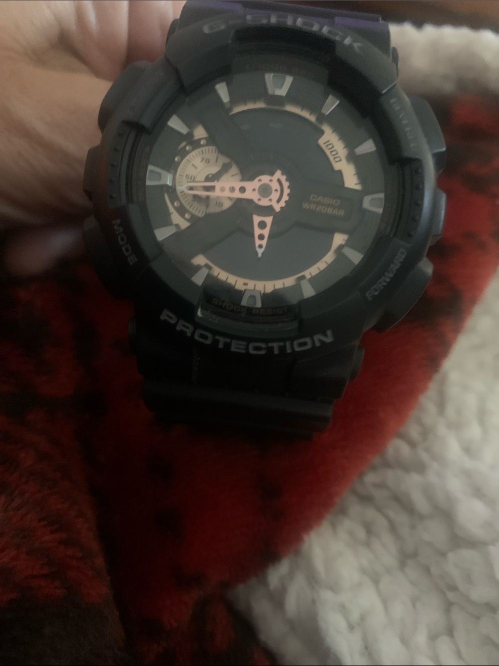 G-Shock Black Watch with Gold Accents